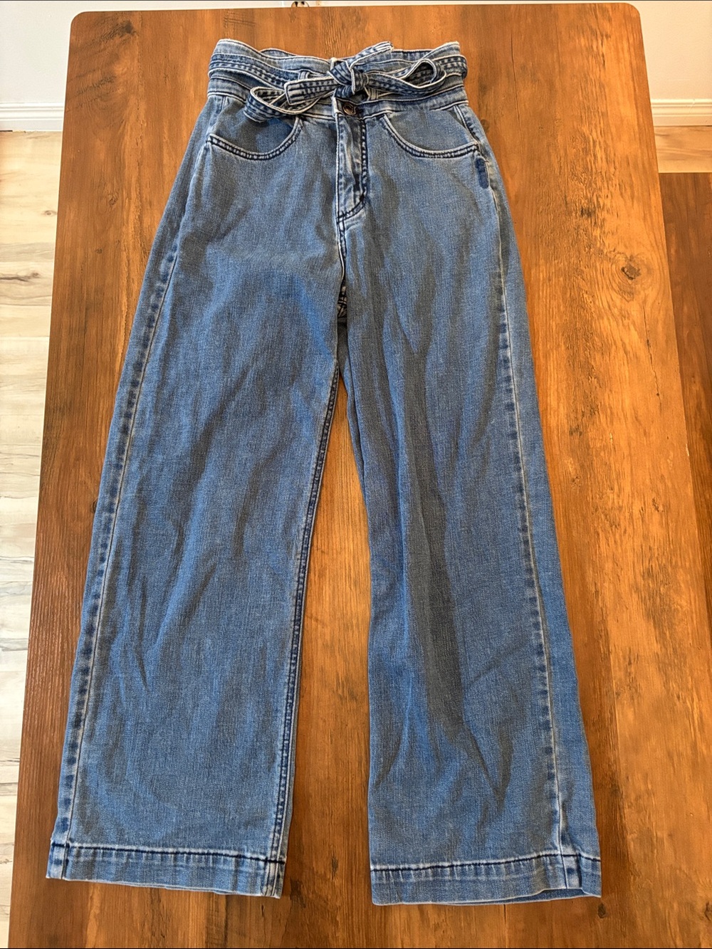 Silver Jeans Paperbag Waist Wide Leg Jeans - Blue
